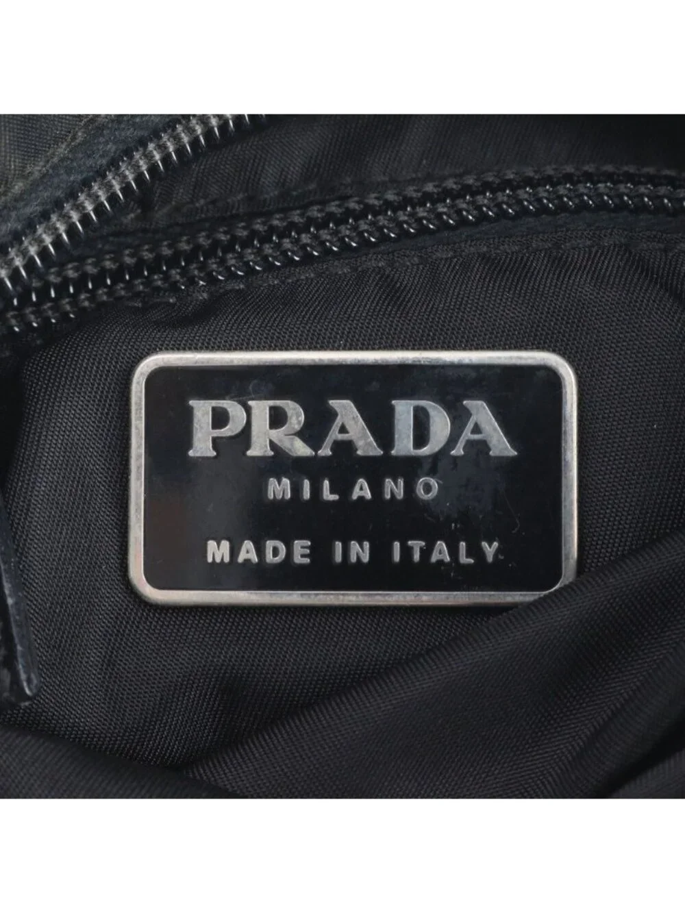 Prada Tessuto Nylon Triangle Logo Shoulder Bag Crossbody Messenger Black